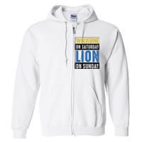 Wolverine On Saturday Lion On Sunday Full Zip Hoodie