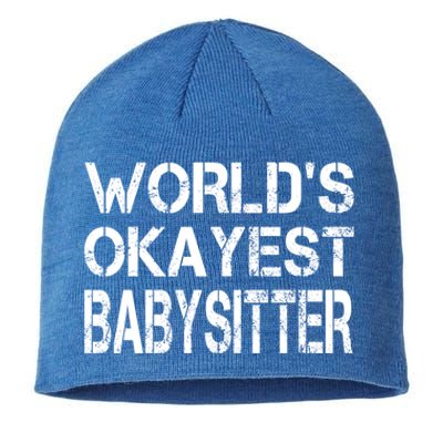 World's Okayest Sitter Gift Sustainable Beanie