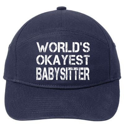 World's Okayest Sitter Gift 7-Panel Snapback Hat