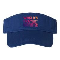 World's Okayest Sitter Gift Valucap Bio-Washed Visor