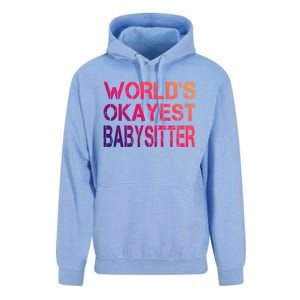 World's Okayest Sitter Gift Unisex Surf Hoodie