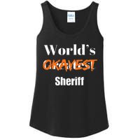 World Okayest Sheriff Sheriffs Sarcasm Sarcastic Humor Ladies Essential Tank