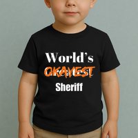 World Okayest Sheriff Sheriffs Sarcasm Sarcastic Humor Toddler T-Shirt