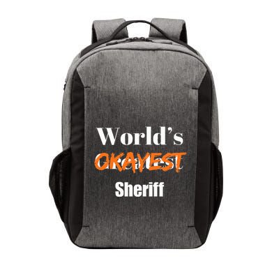 World Okayest Sheriff Sheriffs Sarcasm Sarcastic Humor Vector Backpack