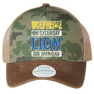 Wolverine On Saturday Lion On Sunday Detroit Legacy Tie Dye Trucker Hat