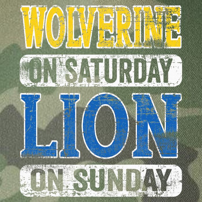 Wolverine On Saturday Lion On Sunday Detroit Legacy Tie Dye Trucker Hat