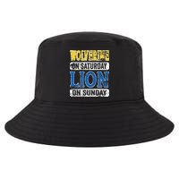 Wolverine On Saturday Lion On Sunday Detroit Cool Comfort Performance Bucket Hat