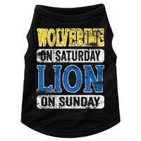Wolverine On Saturday Lion On Sunday Detroit Doggie Tank