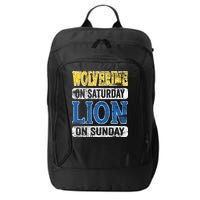 Wolverine On Saturday Lion On Sunday Detroit City Backpack