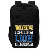 Wolverine On Saturday Lion On Sunday Detroit Impact Tech Backpack