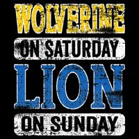Wolverine On Saturday Lion On Sunday Detroit 16 in Basic Backpack