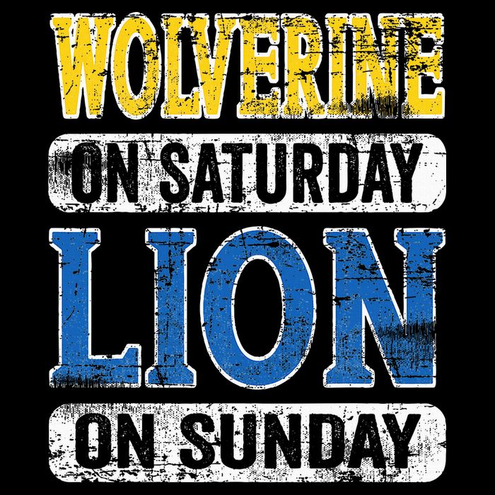 Wolverine On Saturday Lion On Sunday Detroit 16 in Basic Backpack