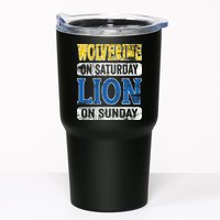 Wolverine On Saturday Lion On Sunday Detroit Tumbler