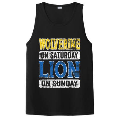 Wolverine On Saturday Lion On Sunday Detroit PosiCharge Competitor Tank