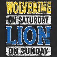 Wolverine On Saturday Lion On Sunday Detroit Trucker Hat