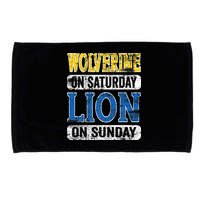 Wolverine On Saturday Lion On Sunday Detroit Microfiber Hand Towel