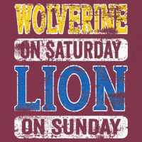Wolverine On Saturday Lion On Sunday Detroit 16oz Travel Tumbler