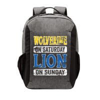 Wolverine On Saturday Lion On Sunday Detroit Vector Backpack