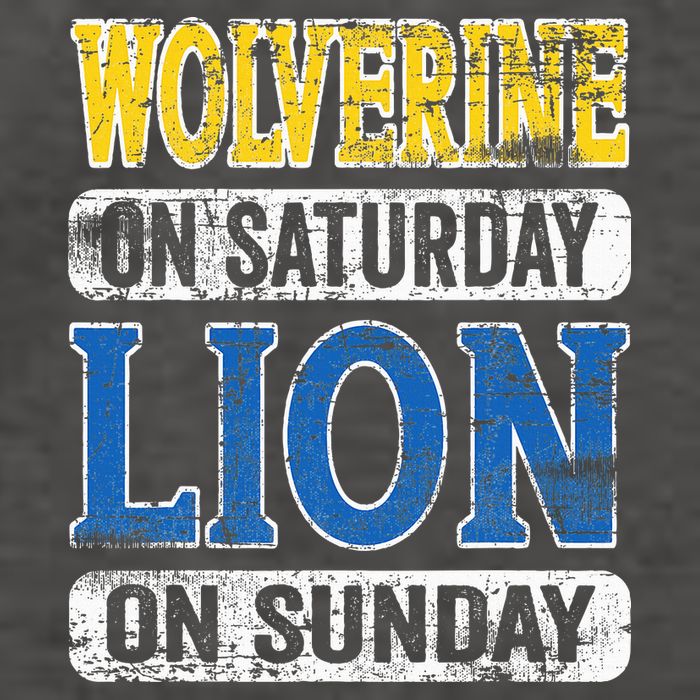 Wolverine On Saturday Lion On Sunday Detroit Vector Backpack