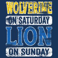 Wolverine On Saturday Lion On Sunday Detroit Infant Baby Jersey Bodysuit