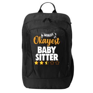 World's Okayest Sitter Gift City Backpack