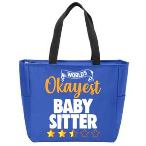 World's Okayest Sitter Gift Zip Tote Bag