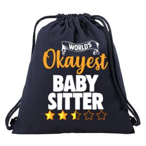 World's Okayest Sitter Gift Drawstring Bag