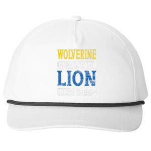 Wolverine On Saturday Lion On Sunday Funny Snapback Five-Panel Rope Hat