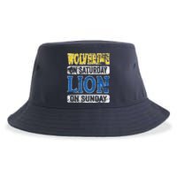 Wolverine On Saturday Lion On Sunday Funny Sustainable Bucket Hat