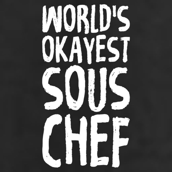 Worlds Okayest Sous Chef Funny Saying Tee For Unisex Cookin Gift Golf Towel