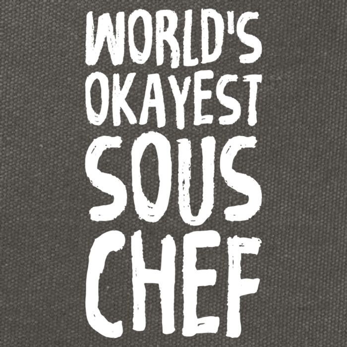 Worlds Okayest Sous Chef Funny Saying Tee For Unisex Cookin Gift Cotton Canvas Backpack