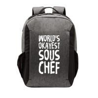 Worlds Okayest Sous Chef Funny Saying Tee For Unisex Cookin Gift Vector Backpack