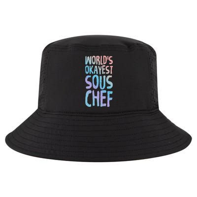 Worlds Okayest Sous Chef Funny Saying Tee For Unisex Cookin Funny Gift Cool Comfort Performance Bucket Hat