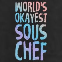 Worlds Okayest Sous Chef Funny Saying Tee For Unisex Cookin Funny Gift 25L Jumbo Tote