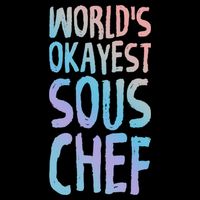 Worlds Okayest Sous Chef Funny Saying Tee For Unisex Cookin Funny Gift Wool Snapback Cap