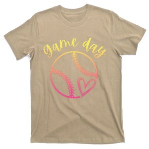 Women's Ors Softball Game Day Cute Heart Love T-Shirt