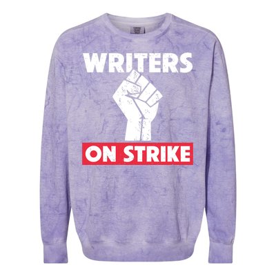 Writers On Strike WGA Strike Anti AI Colorblast Crewneck Sweatshirt