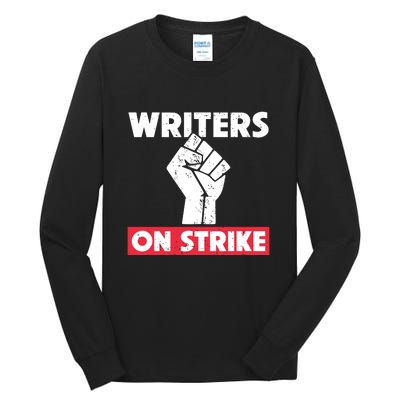 Writers On Strike WGA Strike Anti AI Tall Long Sleeve T-Shirt