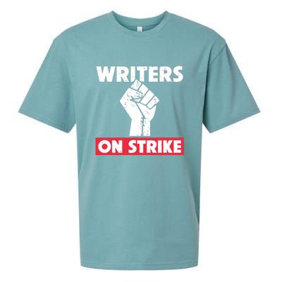 Writers On Strike WGA Strike Anti AI Sueded Cloud Jersey T-Shirt