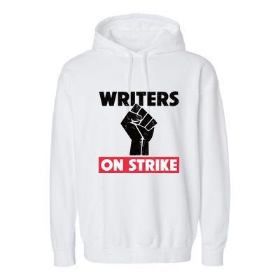 Writers On Strike WGA Strike Anti AI Garment-Dyed Fleece Hoodie