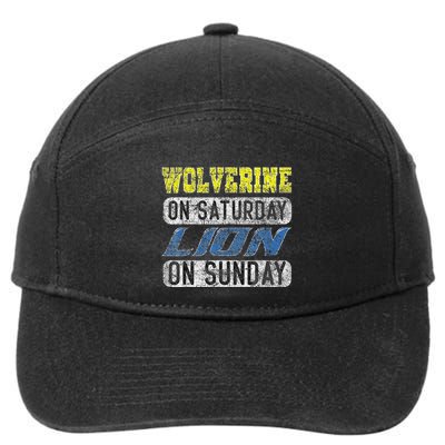 Wolverine On Saturday Lion On Sunday 7-Panel Snapback Hat