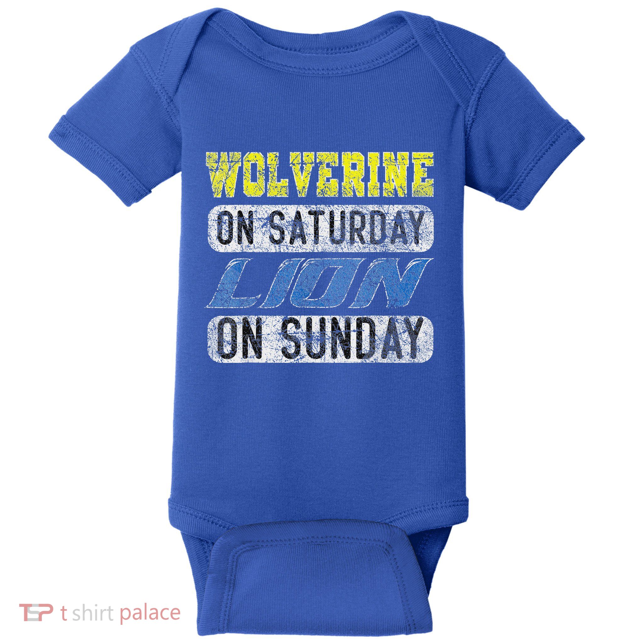 Wolverine On Saturday Lion On Sunday Baby Bodysuit