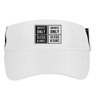 Whites Only Slegs Blankes Nonwhites Only Slegs Nie Blankes Adult Drive Performance Visor