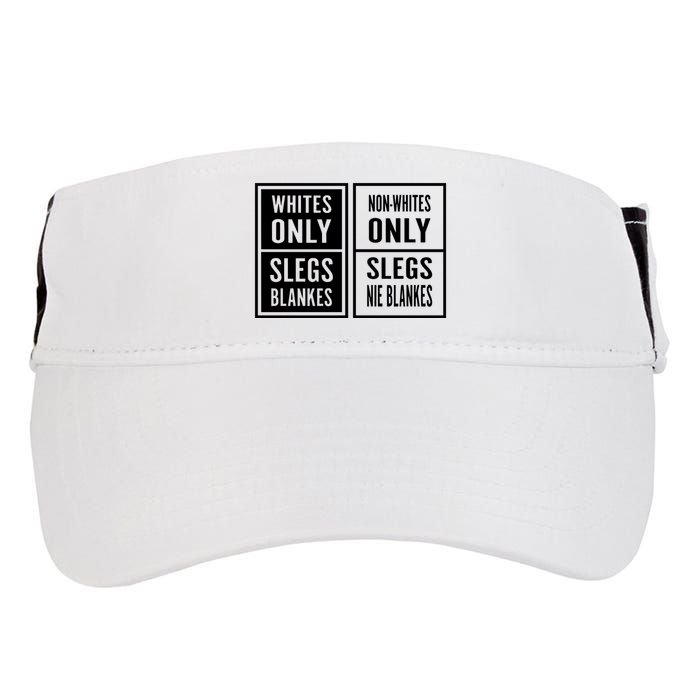 Whites Only Slegs Blankes Nonwhites Only Slegs Nie Blankes Adult Drive Performance Visor