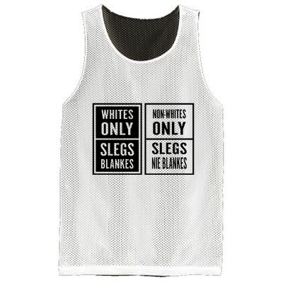 Whites Only Slegs Blankes Nonwhites Only Slegs Nie Blankes Mesh Reversible Basketball Jersey Tank