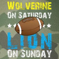 Wolverine On Saturday Lion On Sunday Legacy Tie Dye Trucker Hat