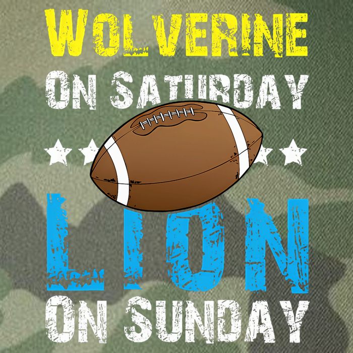 Wolverine On Saturday Lion On Sunday Legacy Tie Dye Trucker Hat