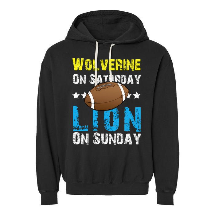 Wolverine On Saturday Lion On Sunday Garment-Dyed Fleece Hoodie