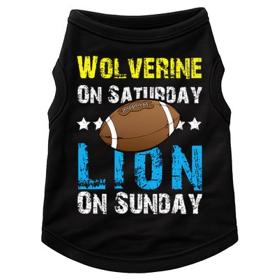 Wolverine On Saturday Lion On Sunday Doggie Tank