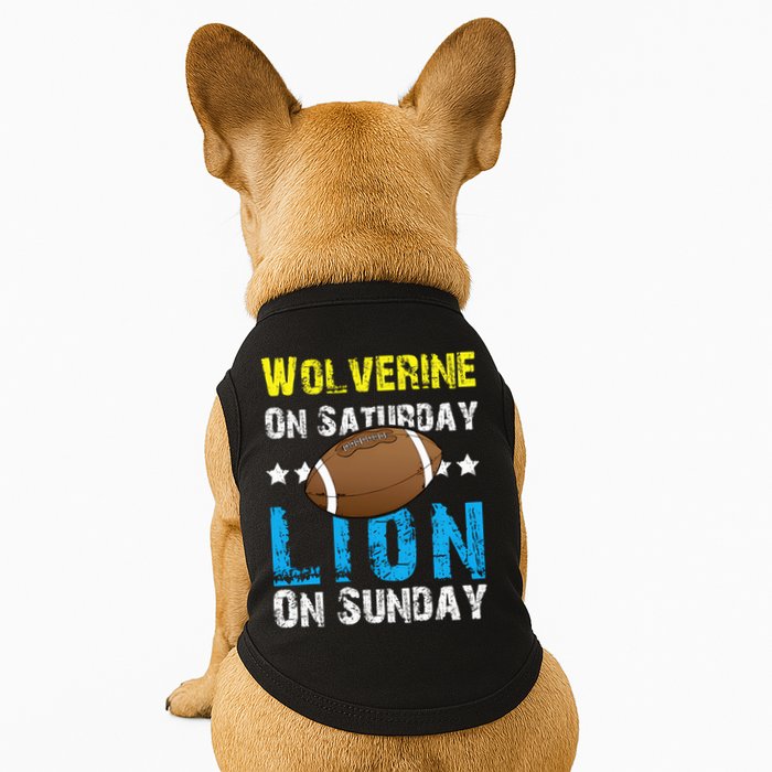 Wolverine On Saturday Lion On Sunday Doggie Tank